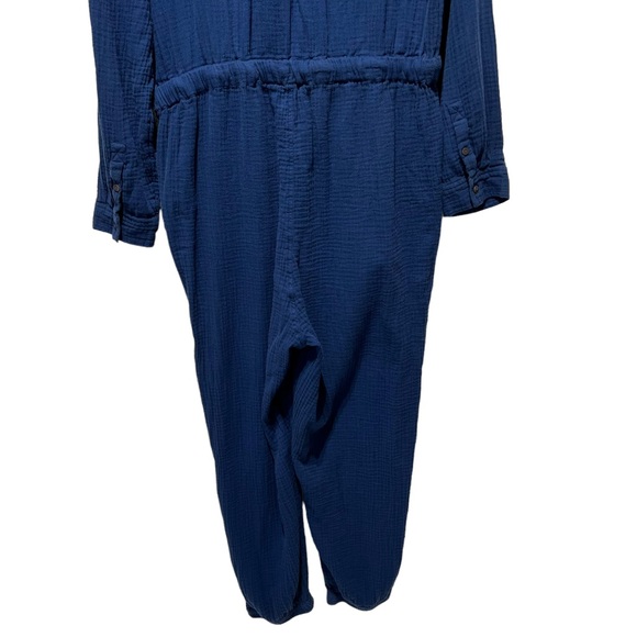 MADEWELL light-spun tapered-leg jumpsuit one piece gauze drawstring pockets - Picture 8 of 12